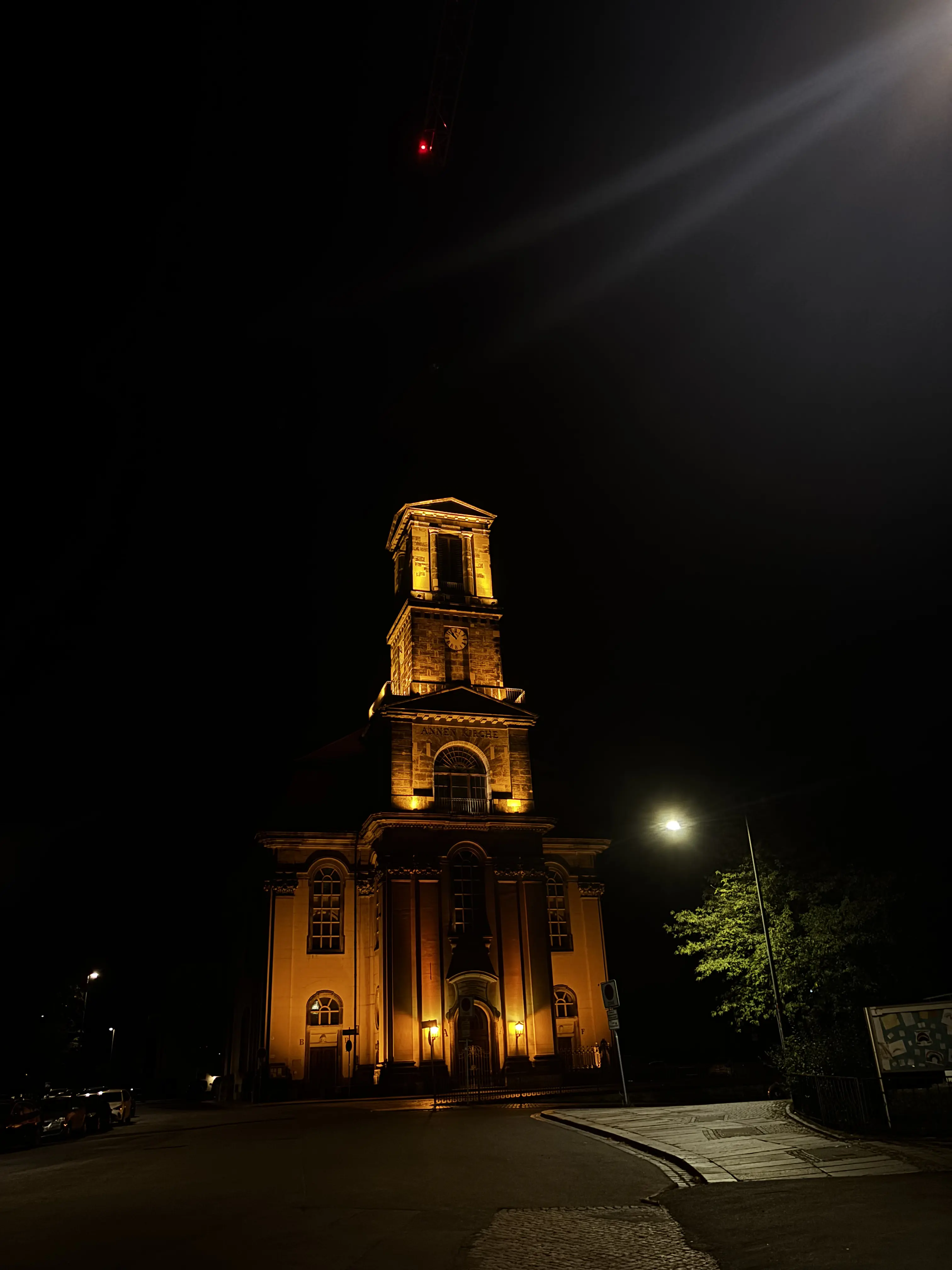 Dresden at night: Annenkirche